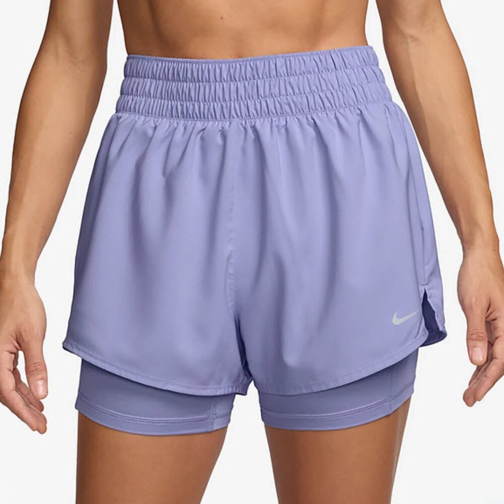 Nike One Dri-Fit High Rise Short Size L in Purple